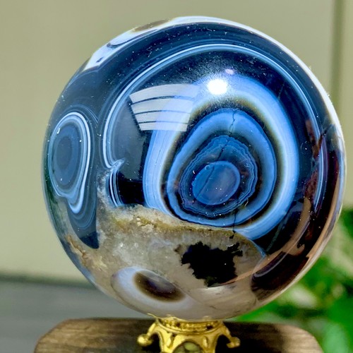 Sfera agata strisce - strisce, nere