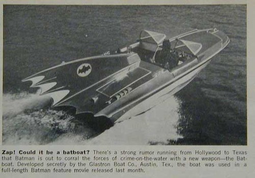 Batman glastron batboat 1966 - batman's,
