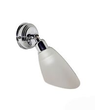 Applique da parete specchio bagno Moderna Cromata vetro luce Orientabile faretto