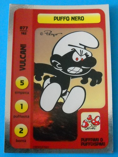 Figurina card conad puffi - figurina/card,
