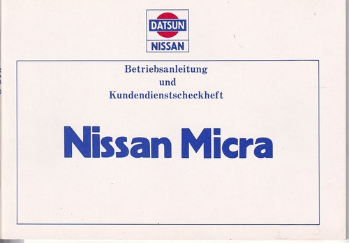 Nissan micra k10 manuale uso - micra,