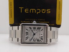 OROLOGIO CARTIER TANK SOLO XL JUMBO 3515 BOX&PAPERS ANNO 2013 AUTOMATICO ACCIAIO