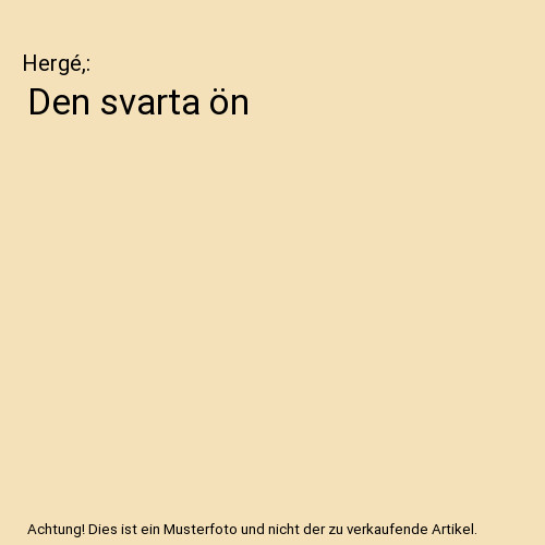 Den svarta ön - ,, hergé,