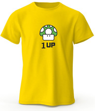 T-SHIRT MARIO BROS  1 UP Arcade Video Game Retro Vintage 80s maglietta Console