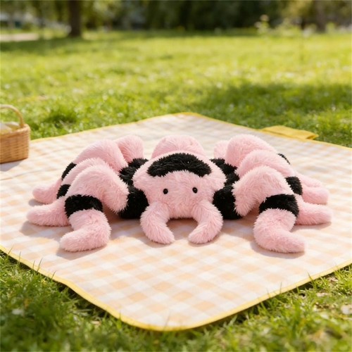 Peluche ragno rosa nero - e,