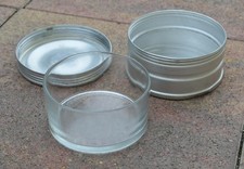 GERMAN WW2 WEHRMACHT SOLDIER ALUMINUM + GLASS CONTAINER RATION FAT BUTTER DISH