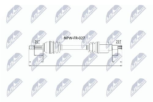Albero motore nty npw - motore, npw-fr-027