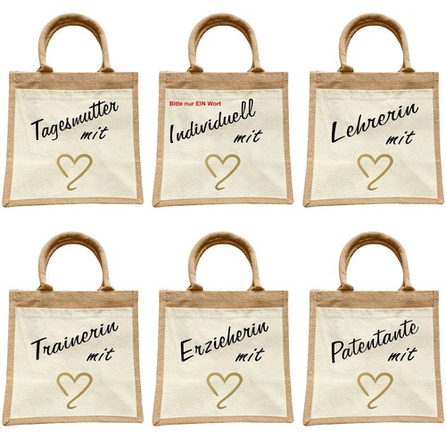 Borsa juta con - in, prova