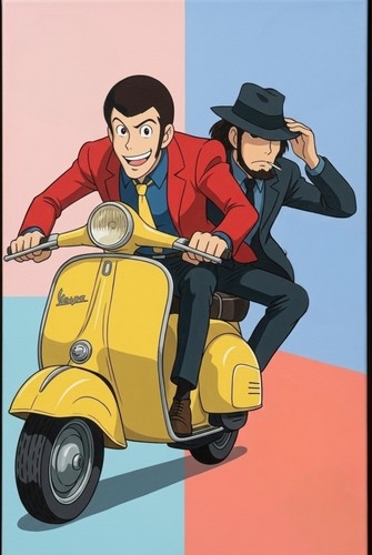 Quadro tela lupin - lupin, e