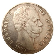 5 Lire 1879 - Roma - Umberto I