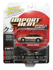 JOHNNY LIGHTNING 1/64 1990 NISSAN 240SX ORO & 1985 NISSAN 300ZX NERO JLPK018