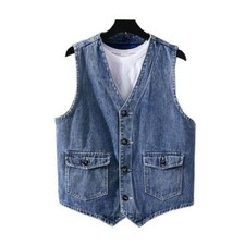 Gilet uomo denim gilet retrò