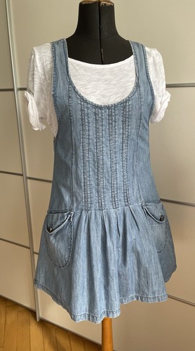 Abito jeans gonna spalline - abito,