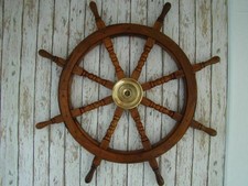 Ruota nave in legno 36" ~
