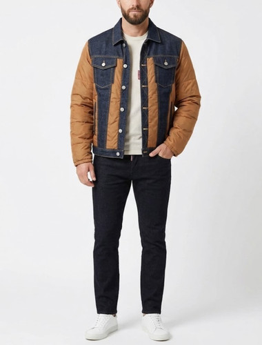 Dsquared2 leather denim trim - dsquared2,