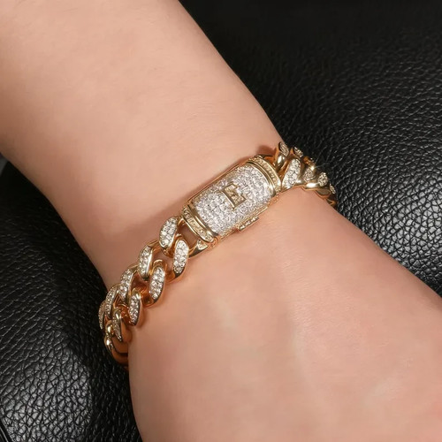 Bracciale maglia cubana - , hip