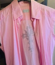 camicie richmond uomo X Taglia L Senza Maniche Mai Usata nuova Rosa Trendy