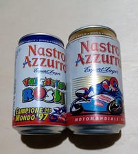 Valentino Rossi 2 Lattine Birra Nastro Azzurro Campione Del Mondo 97 - Piene