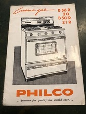 LIBRETTO ISTRUZIONI USO E MANUTENZIONE CUCINE GAS PHILCO B36R B30R 21R VINTAGE