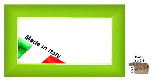 Cornice legno verde lucida - cornice,