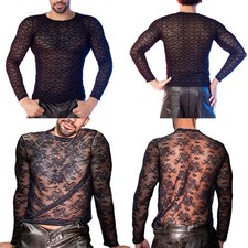 T-shirt uomo sexy manica lunga