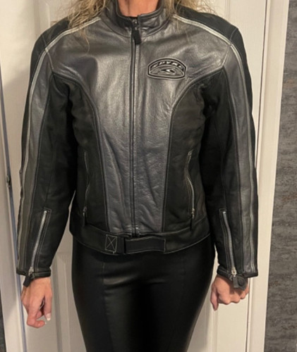 Giacca moto donna - pelle, uk10