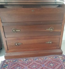 Como'/Cassettone Vintage con scrittoio a ribalta colore noce, condizioni BUONE