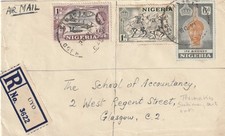 NIGERIA  REGISTERED AIR MAIL