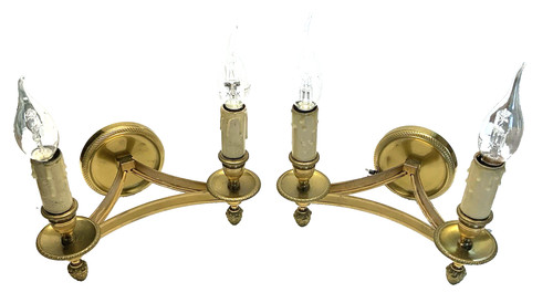Coppia appliques bronzo - di,
