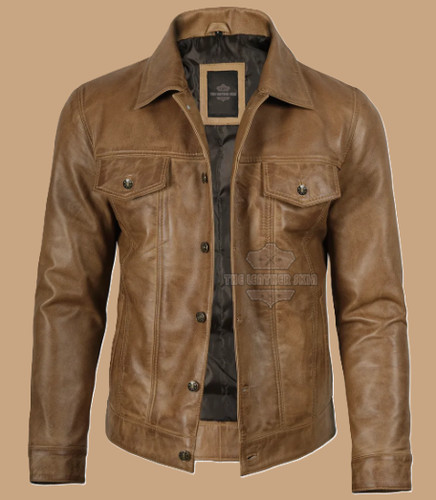 Men vintage brown genuine - men’s,