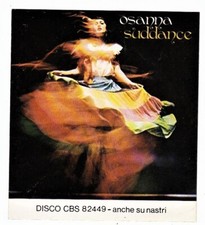 Adesivo OSANNA Suddance PROMO DISCO 1978 - sticker Prog ita