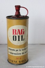 BOCCETTA VINTAGE OLIO PAGLIERINO BAG SOCIETA SIDOL VINTAGE ITALIAN ADVERTISING 