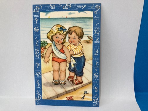 Cartolina bambini mare - cartolina,