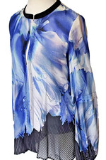 Camicetta donna ROBERTO CAVALLI JUST CAVALLI firmata seta manica lunga multicolore 44