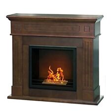 Stufa/Camino/Caminetto ecologico a bioetanolo in legno - Mod. Kamin Wide Marrone