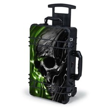 Pellicola decalcomania per custodia pellicano 1510 / teschio scuro, scheletro verde fluo