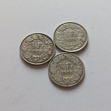 Svizzera Silver X 3 Monete Da