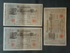 LOTTO DI 3 BANCONOTE 1000