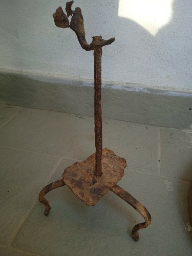 Antico candeliere ferro - ferro, h