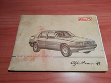 Alfa Romeo 75 libretto uso