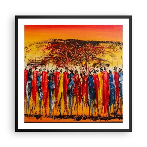 Poster 60x60cm africa - 60x60cm, tribù