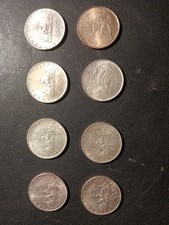 500 Lire D'argento Caravelle 8 Pezzi 58 59 60 61