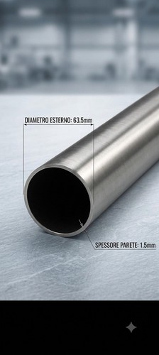 Tubo inox scarico 5mm - inox, sp