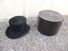 Cappello antico a cilindro con cappelliera originale Luca Nardone Bari Puglia
