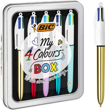BIC 4 Colori  set 5 Penne a Sfera a Scatto Assortite Punta Media (1.00 mm),...