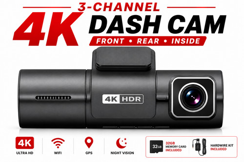 Dash cam canali wifi gps - cam,