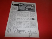 PUBBLICITA' 1961 ARTICOLO PIAGGIO APE FURGONE PENTARO' NO VESPA ADVERT WERBUNG