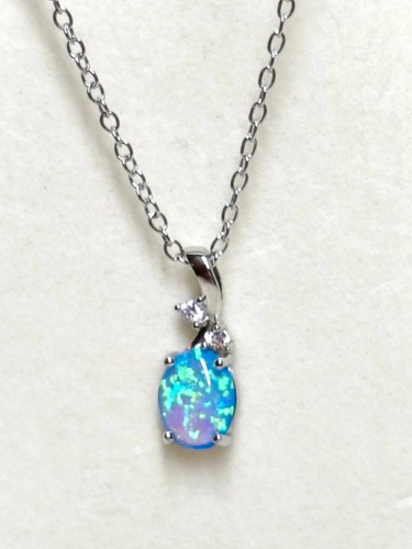 Collana con ciondolo opale - collana, in