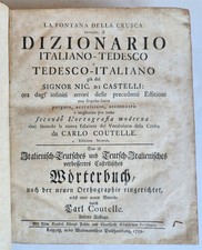 1759 ITALIAN GERMAN DICTIONARY