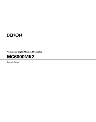 Denon mc6000mk2 mixer - denon,